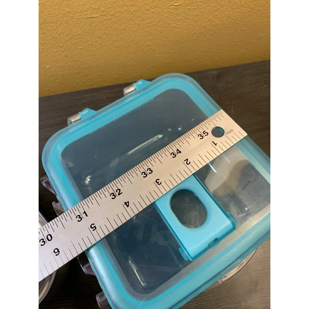 Lot‎ Of 3 Smash Stainless Steel & Plastic Bento Lunch Box, Compartments Teal